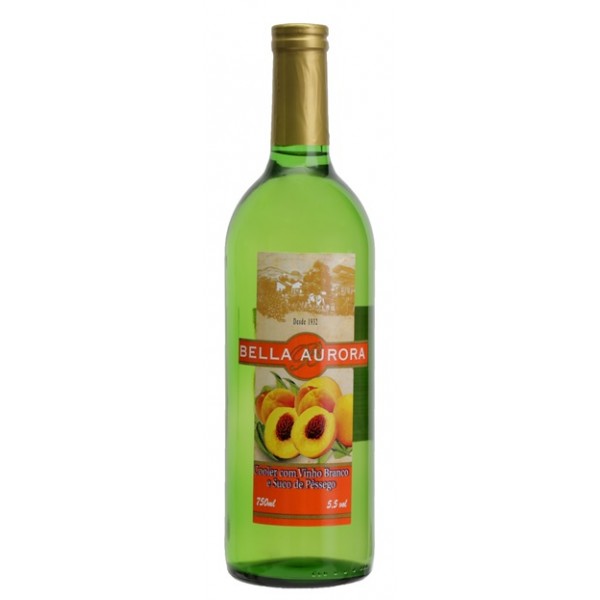 Cooler de Vinho Branco com suco de Pêssego 750ml - Bella Aurora