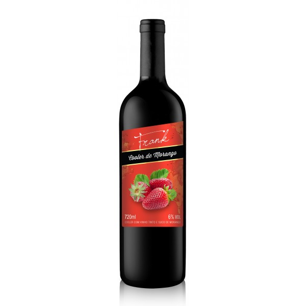 Cooler de Vinho Tinto com suco de Morango 720ml - Frank