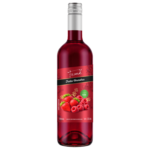 Cooler com Vinho Rose e Frutas Vermelhas Gaseificado 750ml - Frank