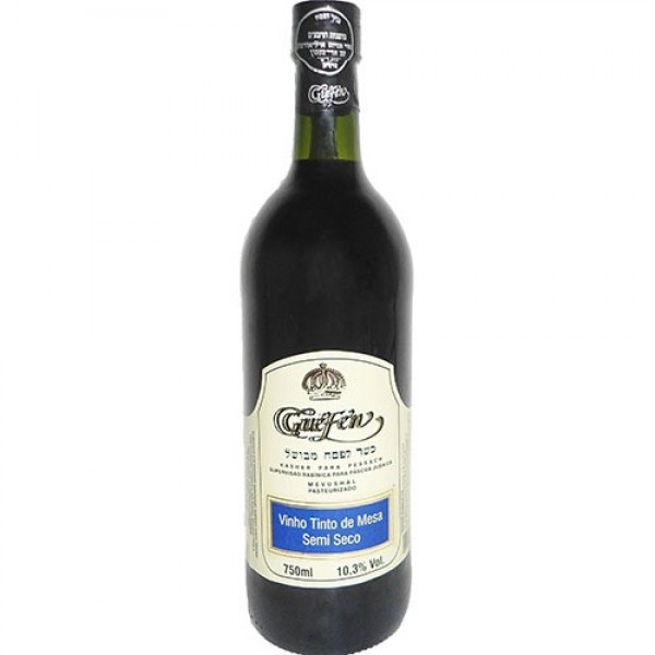Vinho Tinto Semi Seco de Mesa Kasher 750ml - Guéfen