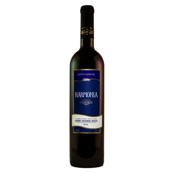 Vinho Fino Tinto Seco Cabernet Sauvignon/Merlot Harmonia 720ml - Quinta Moraes
