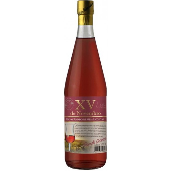 Vinho Rosado Licoroso Doce - 750ml Novembro XV Tradicional de